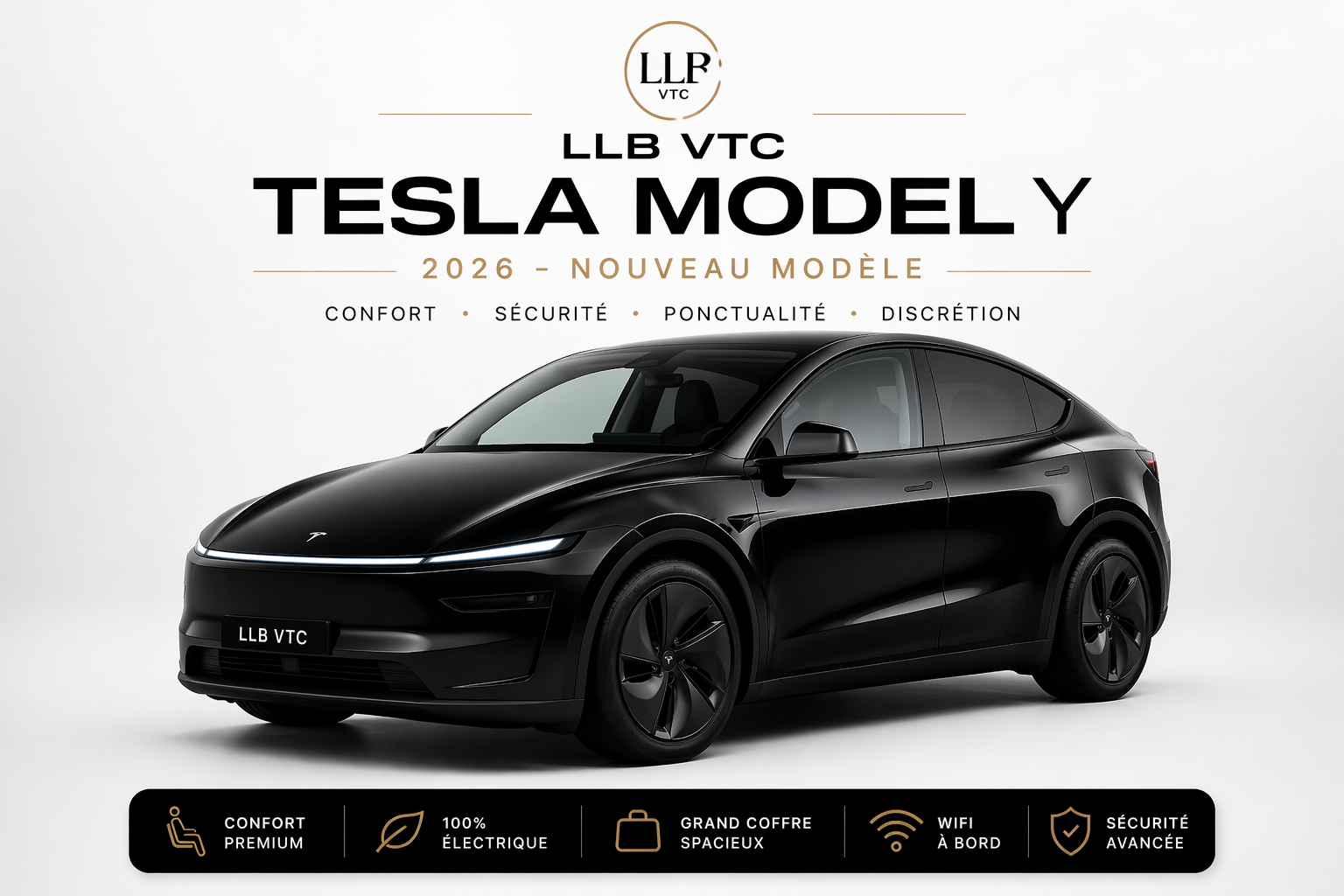 Tesla Model Y noire 2026 LLB VTC Nancy